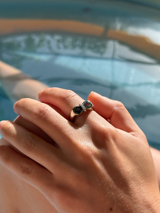 Bague Dualis topaze london/Blue Sky