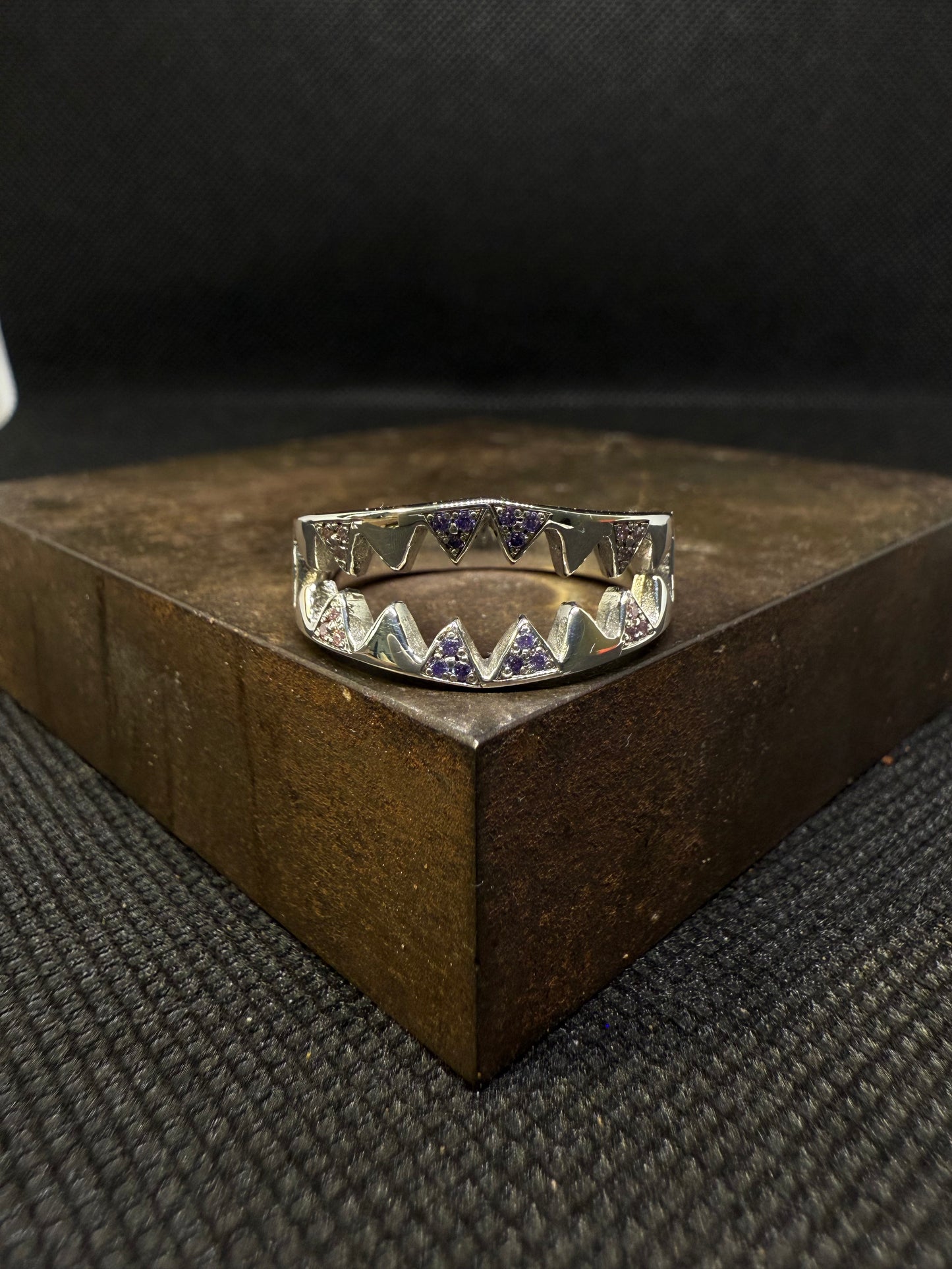 Shark Ring Violet et Rose
