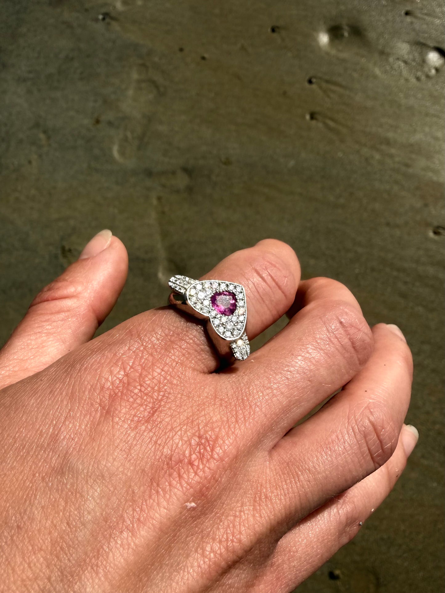 Bague coeur Tourmaline