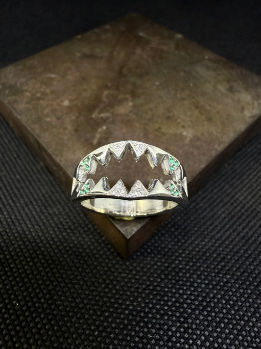 Shark Ring Verte et Blanche