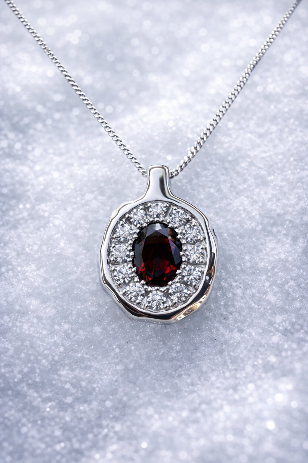 Pendentif Grenat Naturel