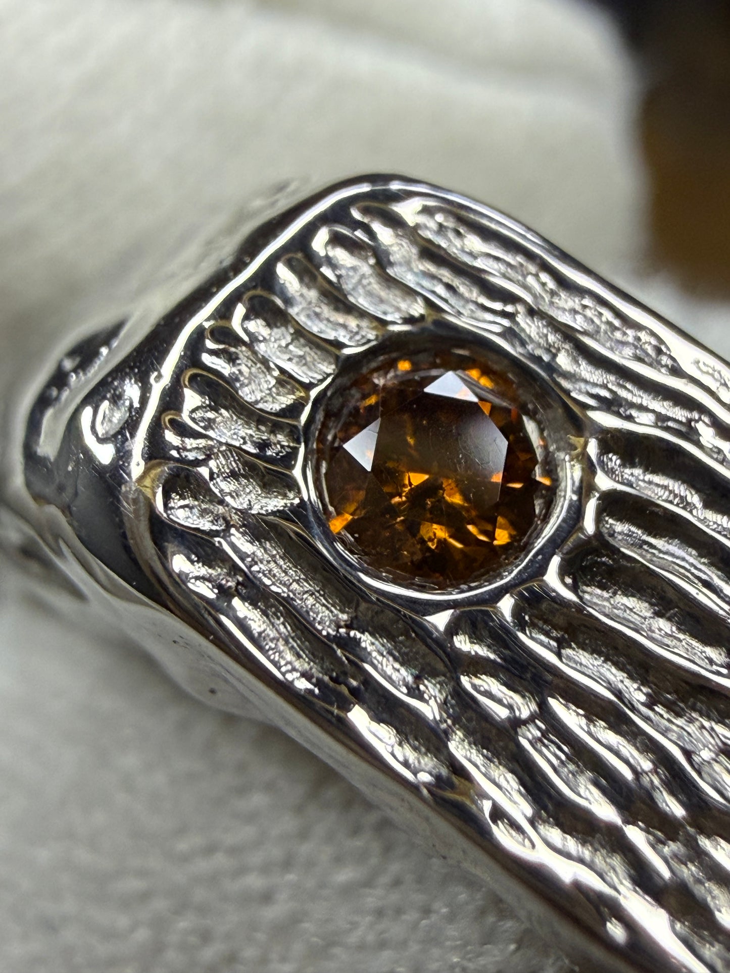 Brutus rectangle Diamants cognac