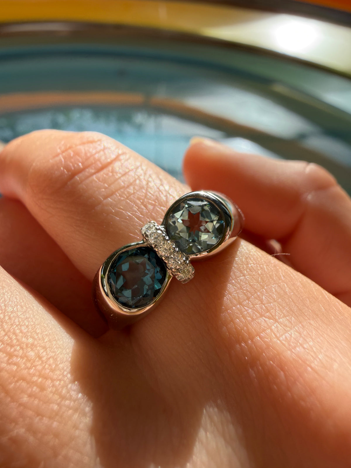 Bague Dualis topaze london/Blue Sky