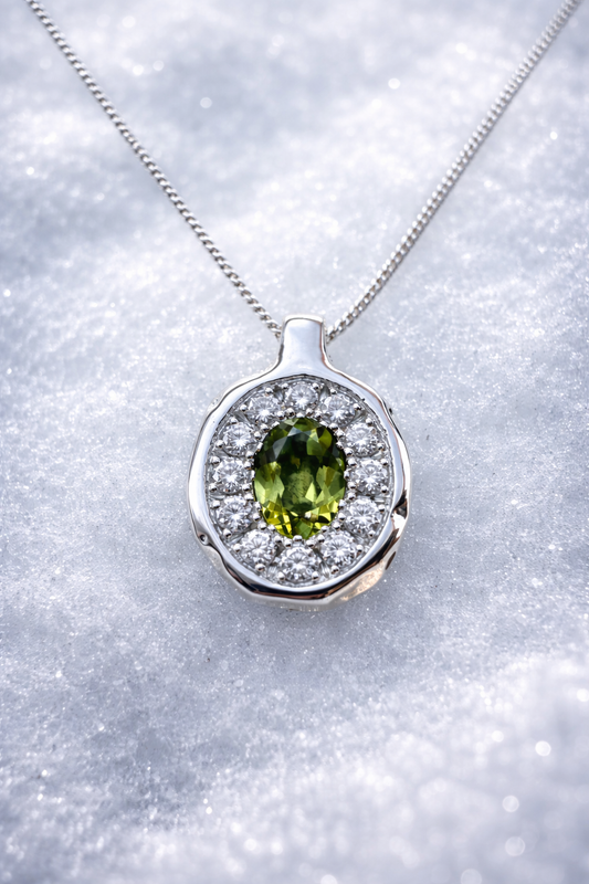 Pendentif péridot naturel