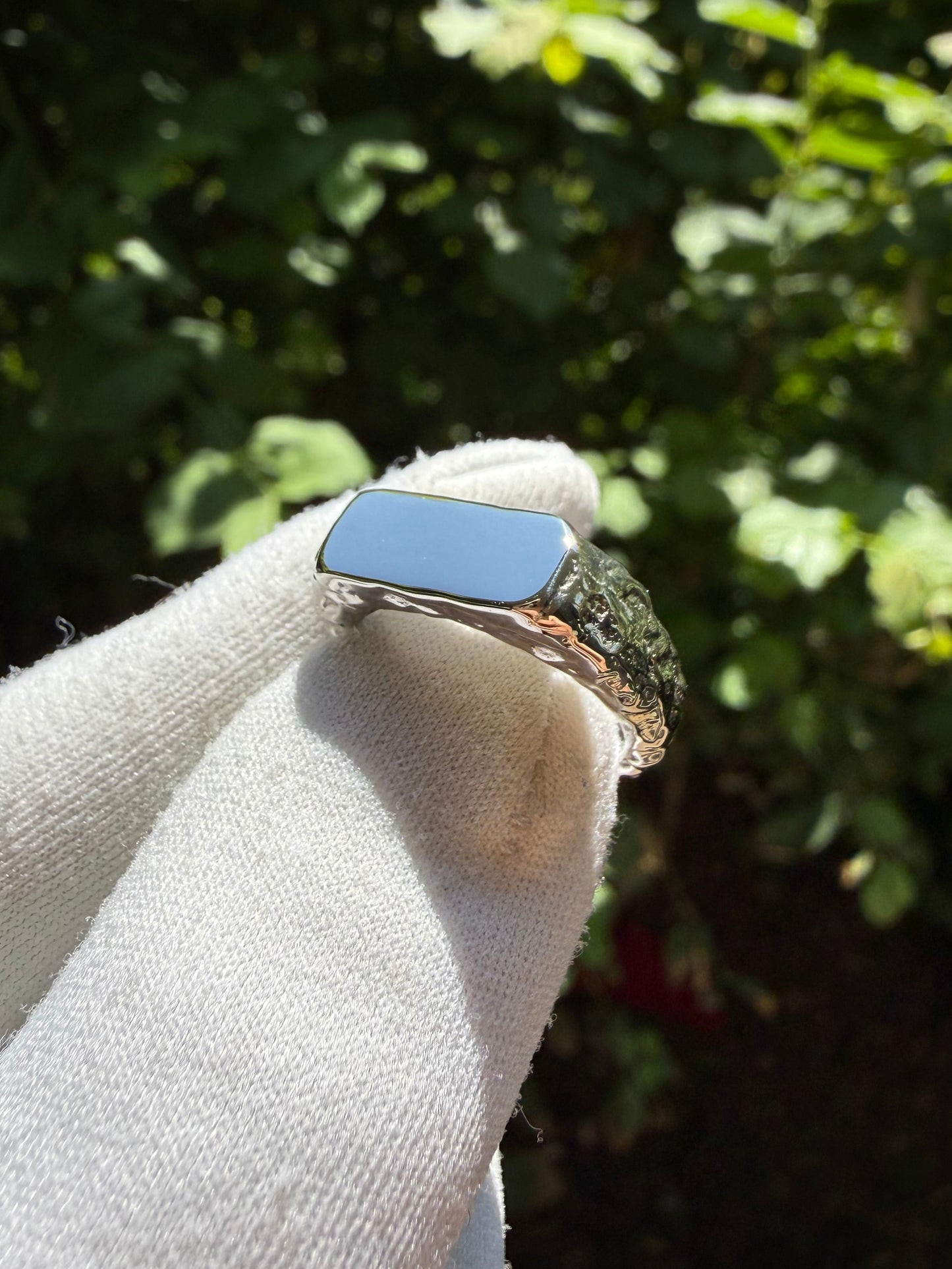 Bague brutus rectangulaire