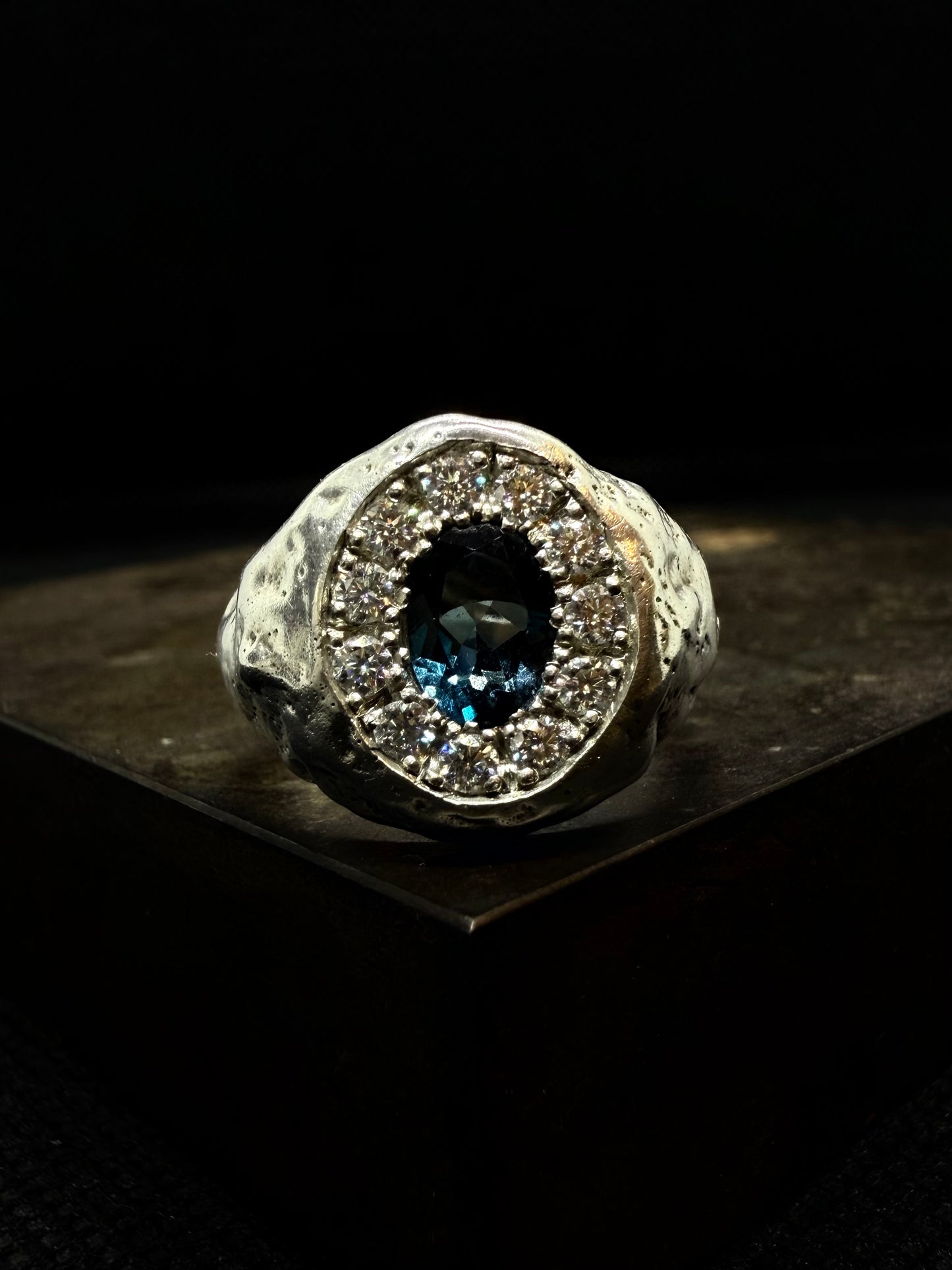 Chevalière Brute Topaze