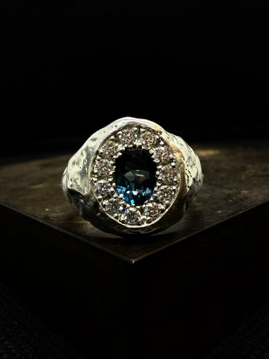 Chevalière Brute Topaze