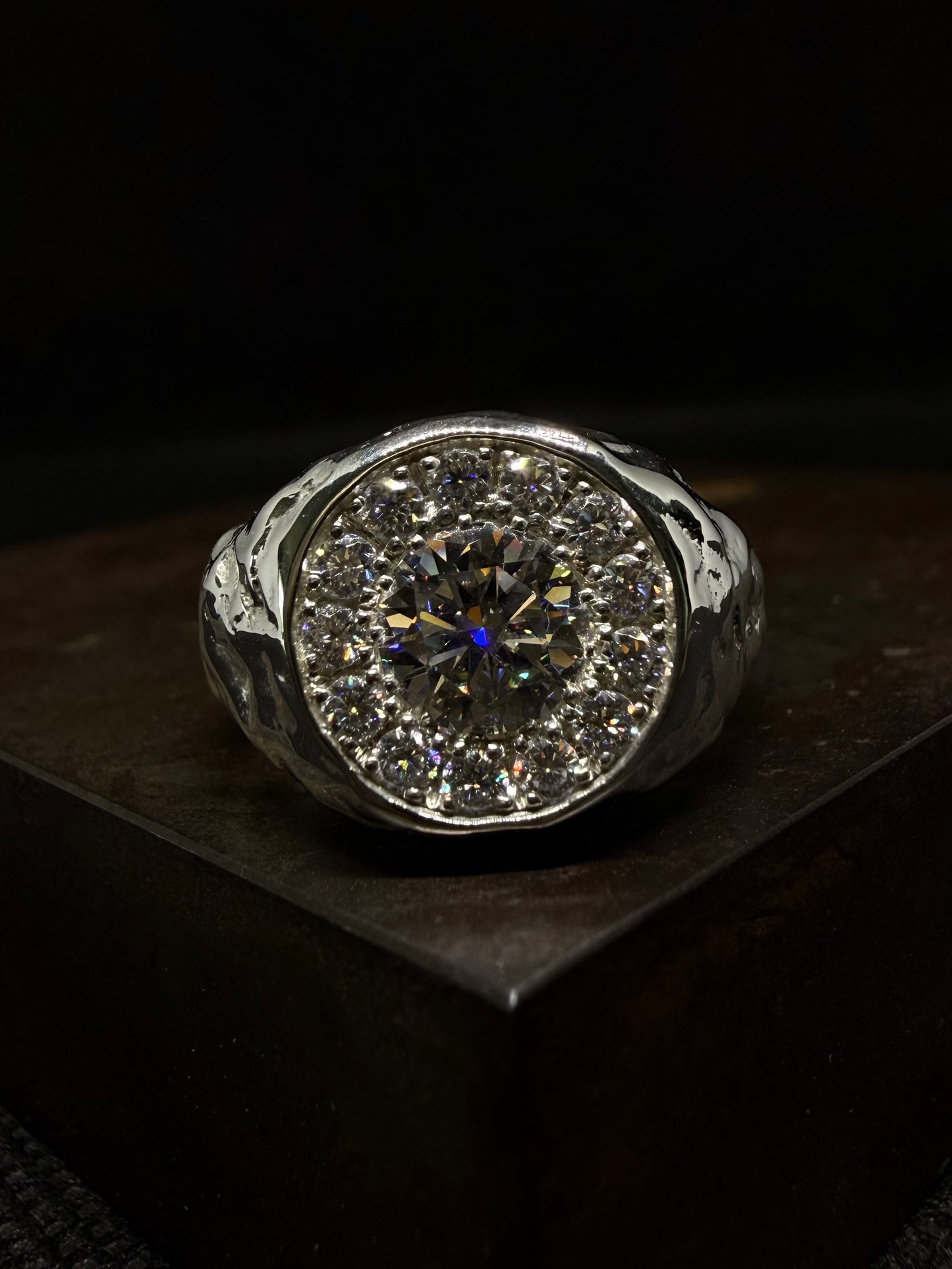 Chevalière Moissanite