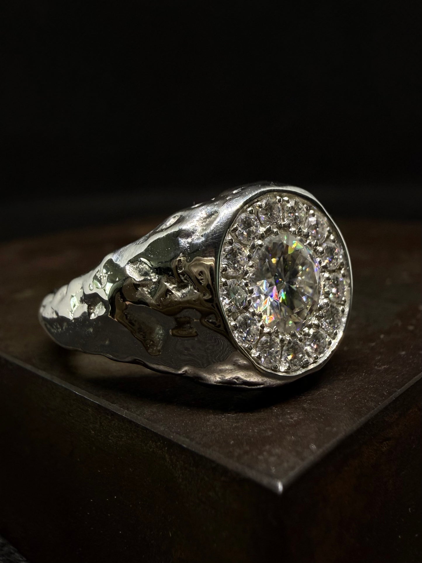 Chevalière Moissanite
