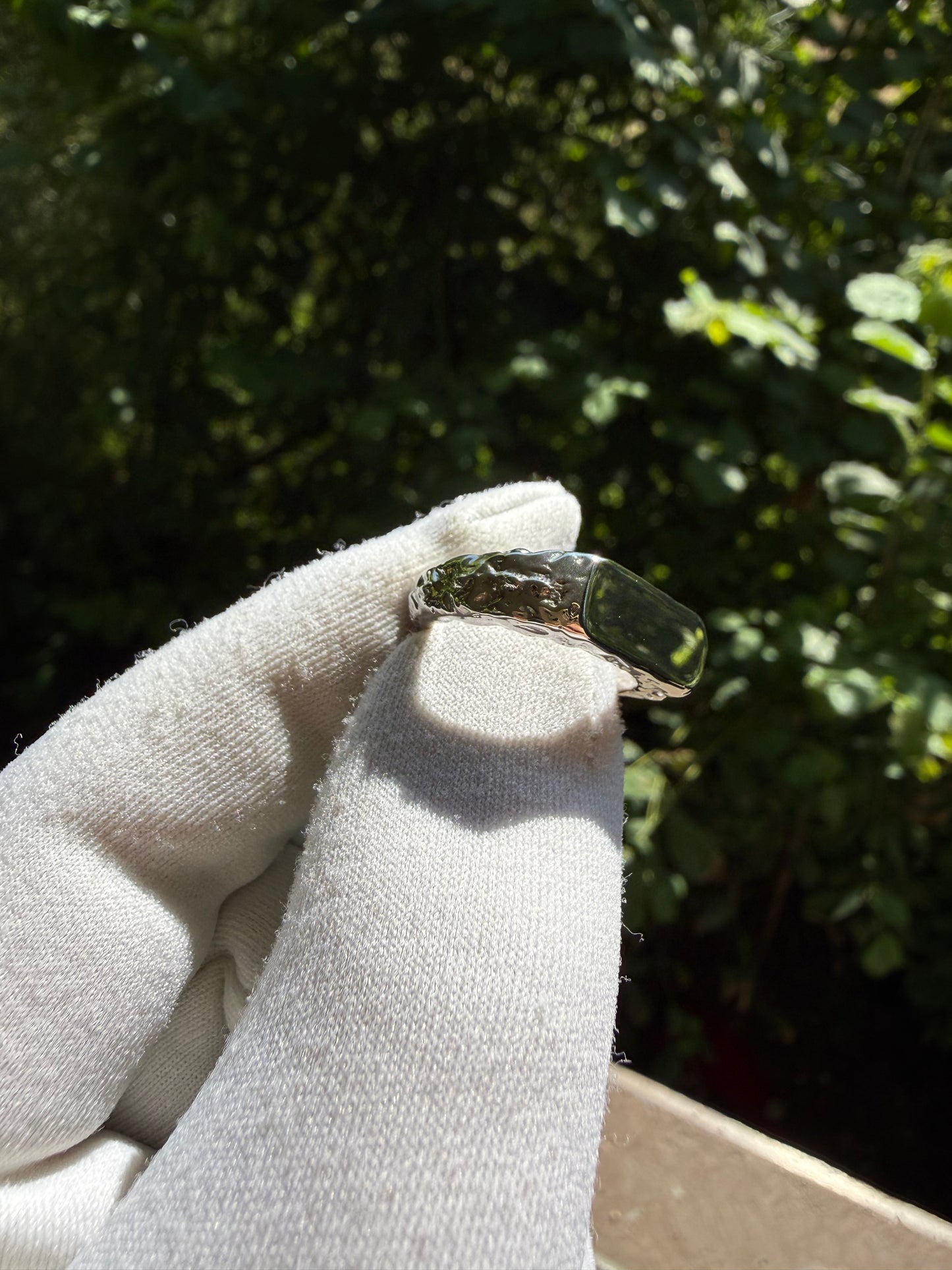 Bague brutus rectangulaire