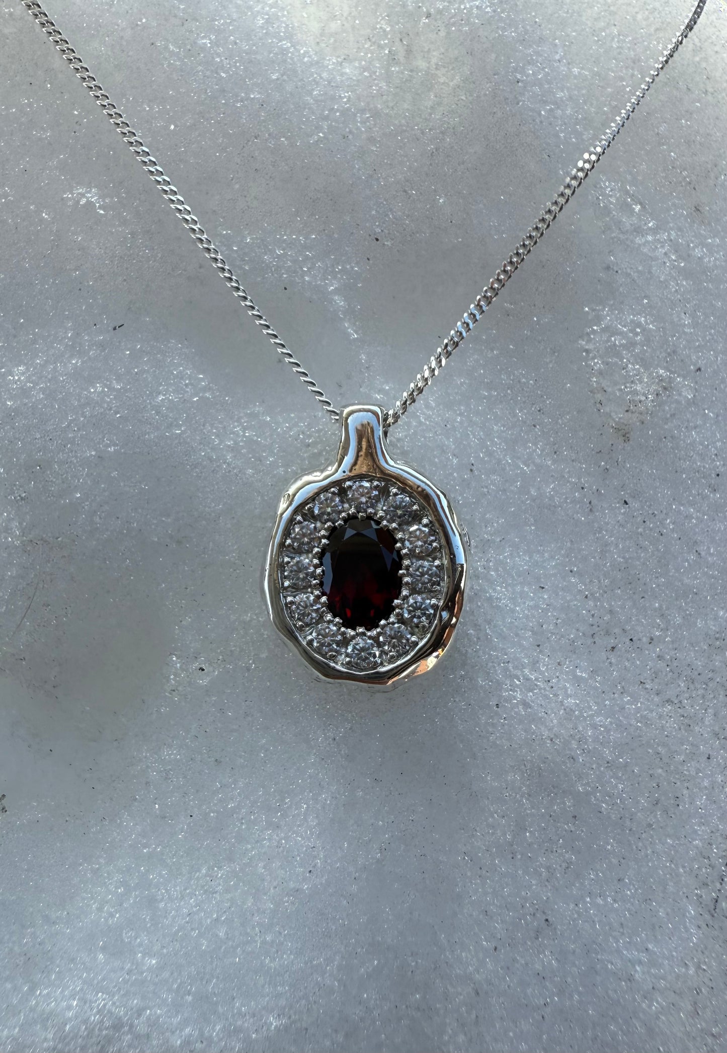 Pendentif Grenat Naturel